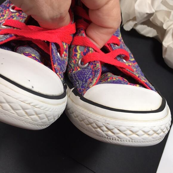 Converse Chuck Taylor All Star High Hi-Top Sneakers Purple Reptile Junior Size 1 - Picture 13 of 13